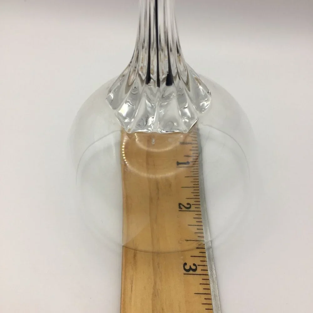 Belfor Crystal Exquisite Coupe Champagne Wine Glasses Stemware Set 2 Vintage